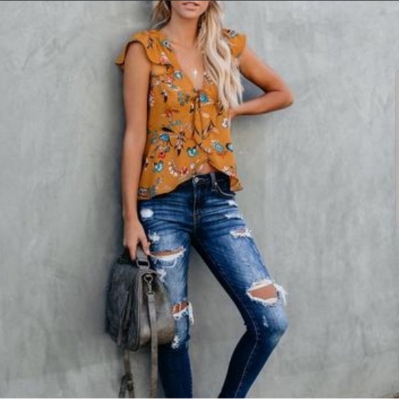 🎉HOST PICK🎉Fall Peplum Floral Top - Picture 7 of 7